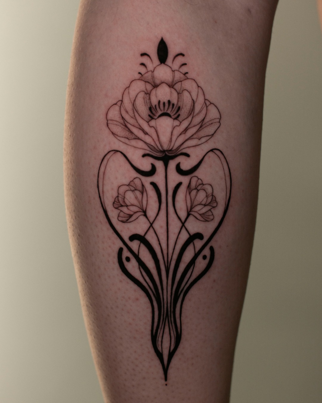 Art Nouveau Peony Bloom
