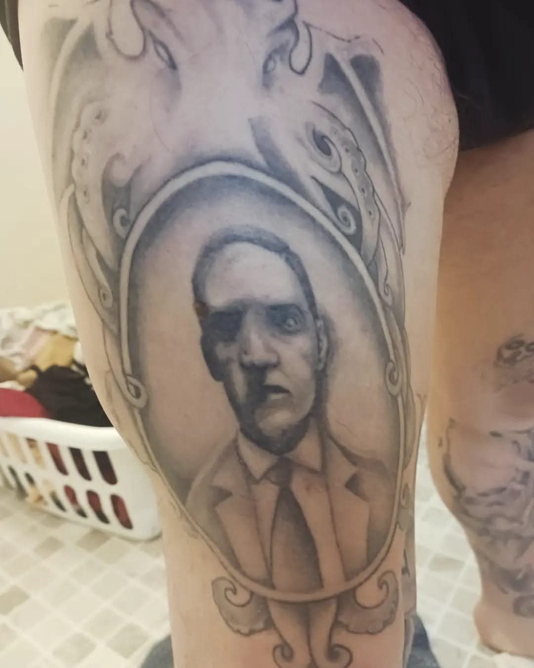 Lovecraft Portrait in Tentacled Frame