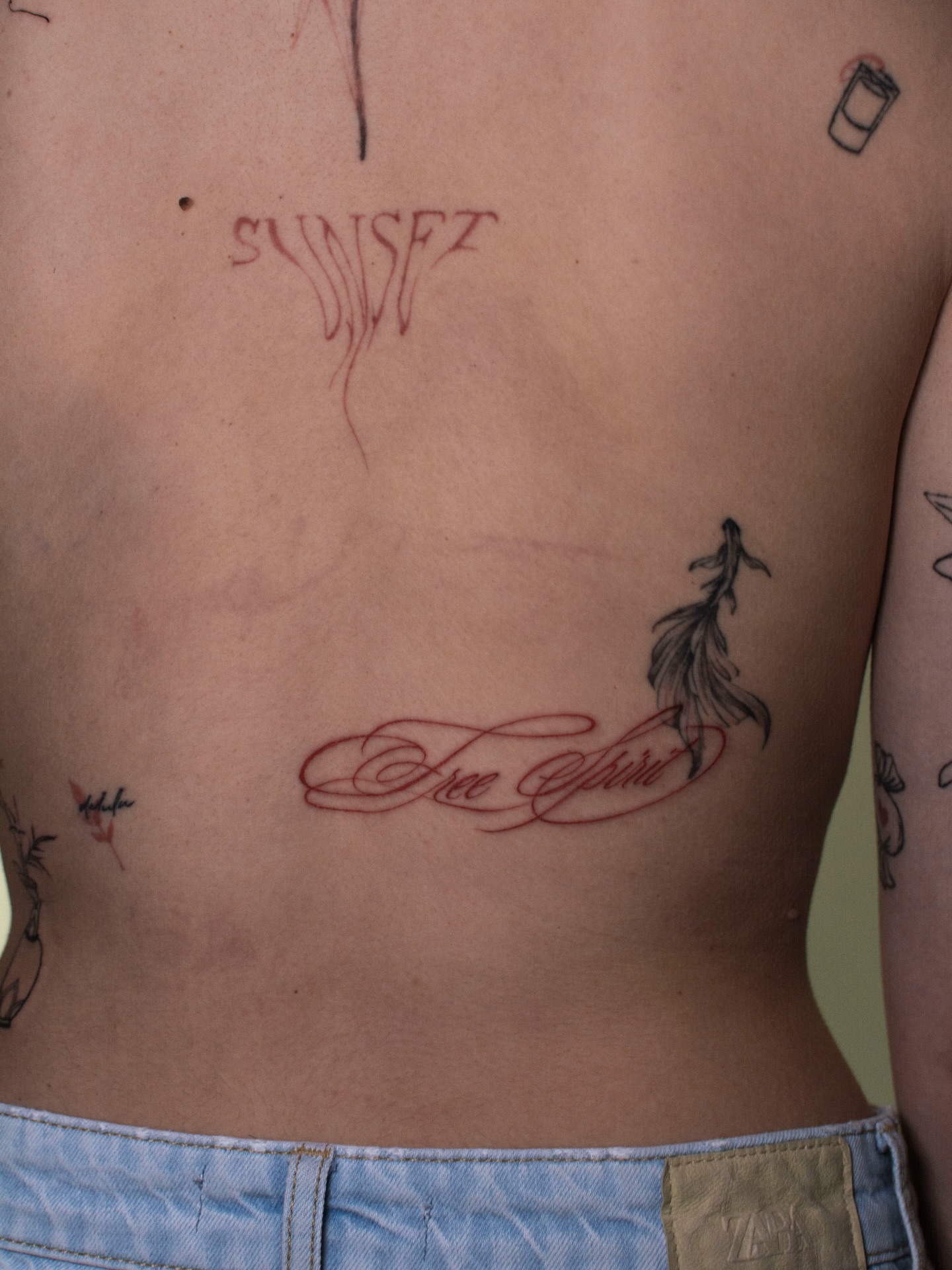 Free Spirit Script with Feather Accent