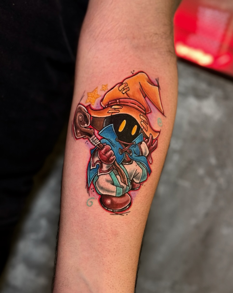 Black Mage Wizard Tattoo