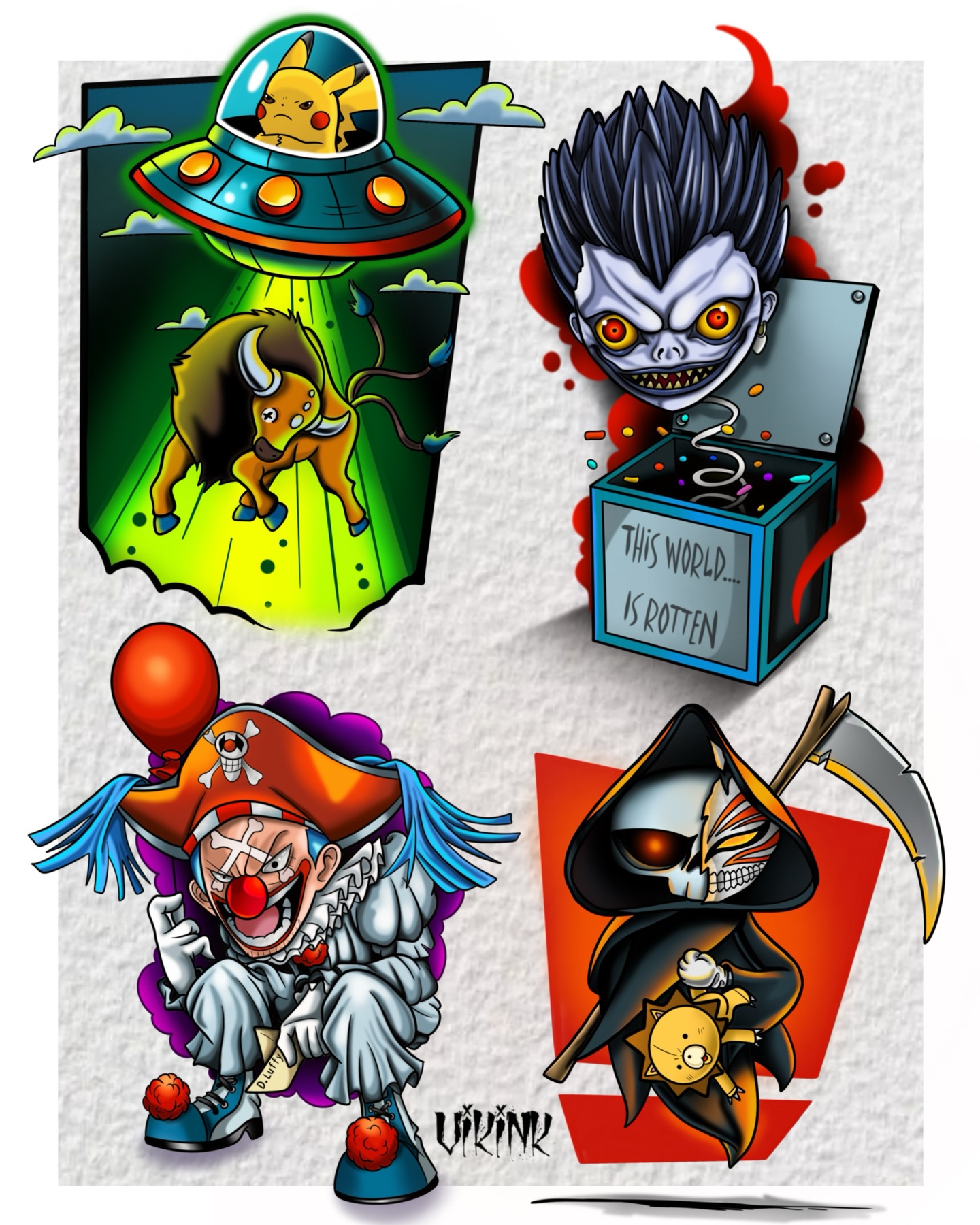 Anime & Cartoon Villains Flash Sheet