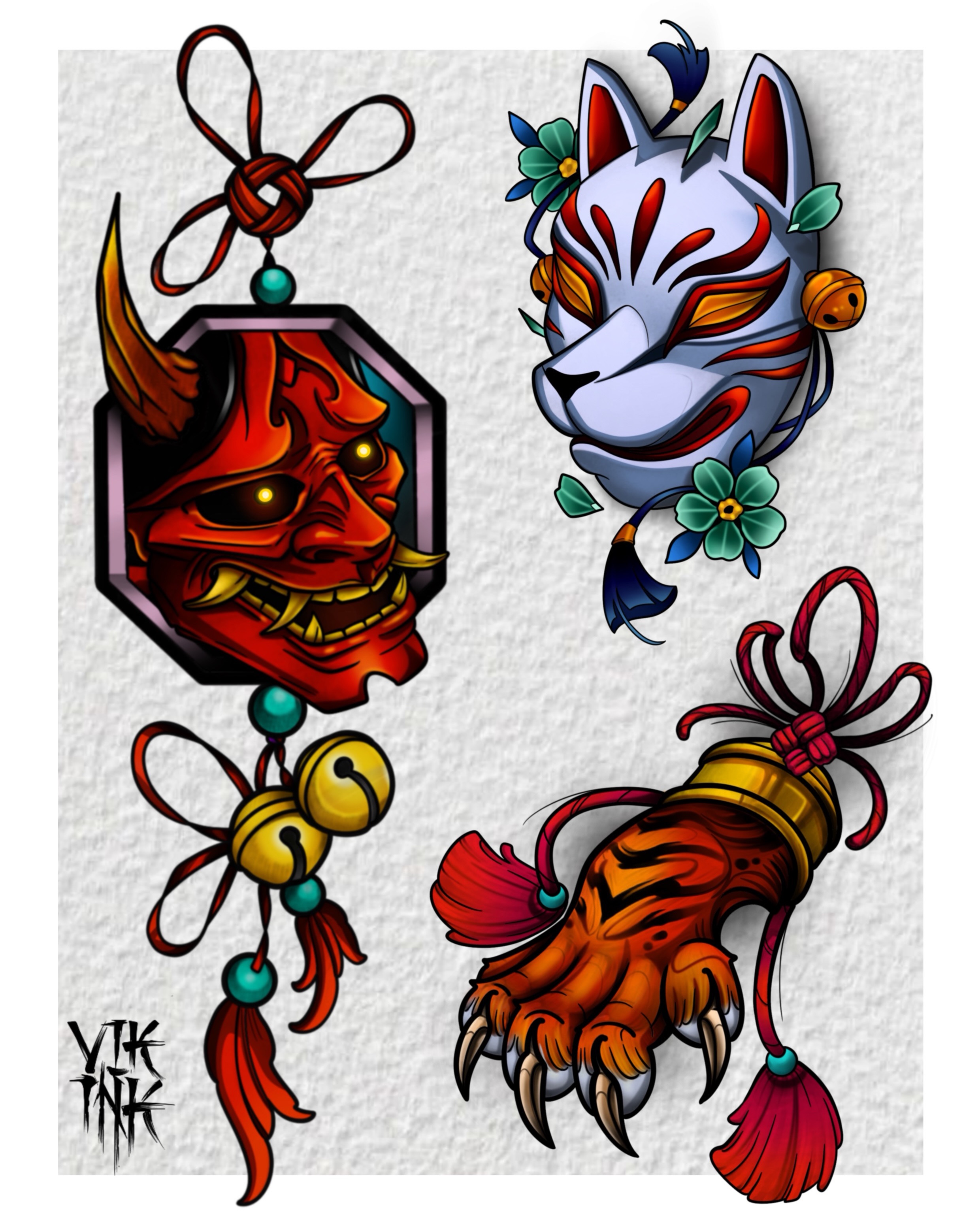 Hannya Mask & Kitsune Spirit Flash Set