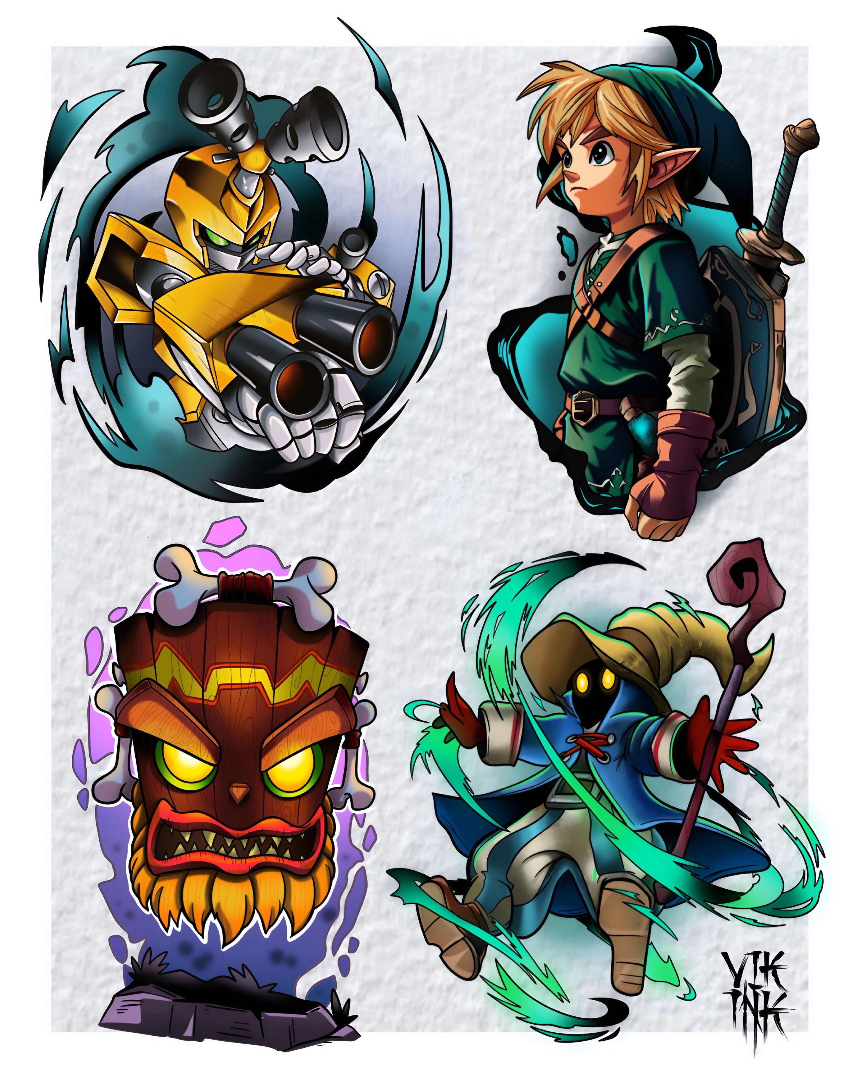 Gamer Legends Sticker Set