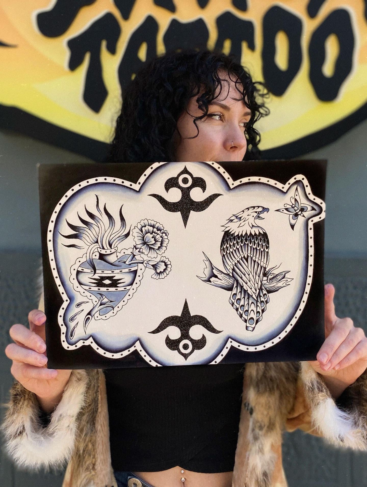 Eagle & Sacred Heart Flash Sheet