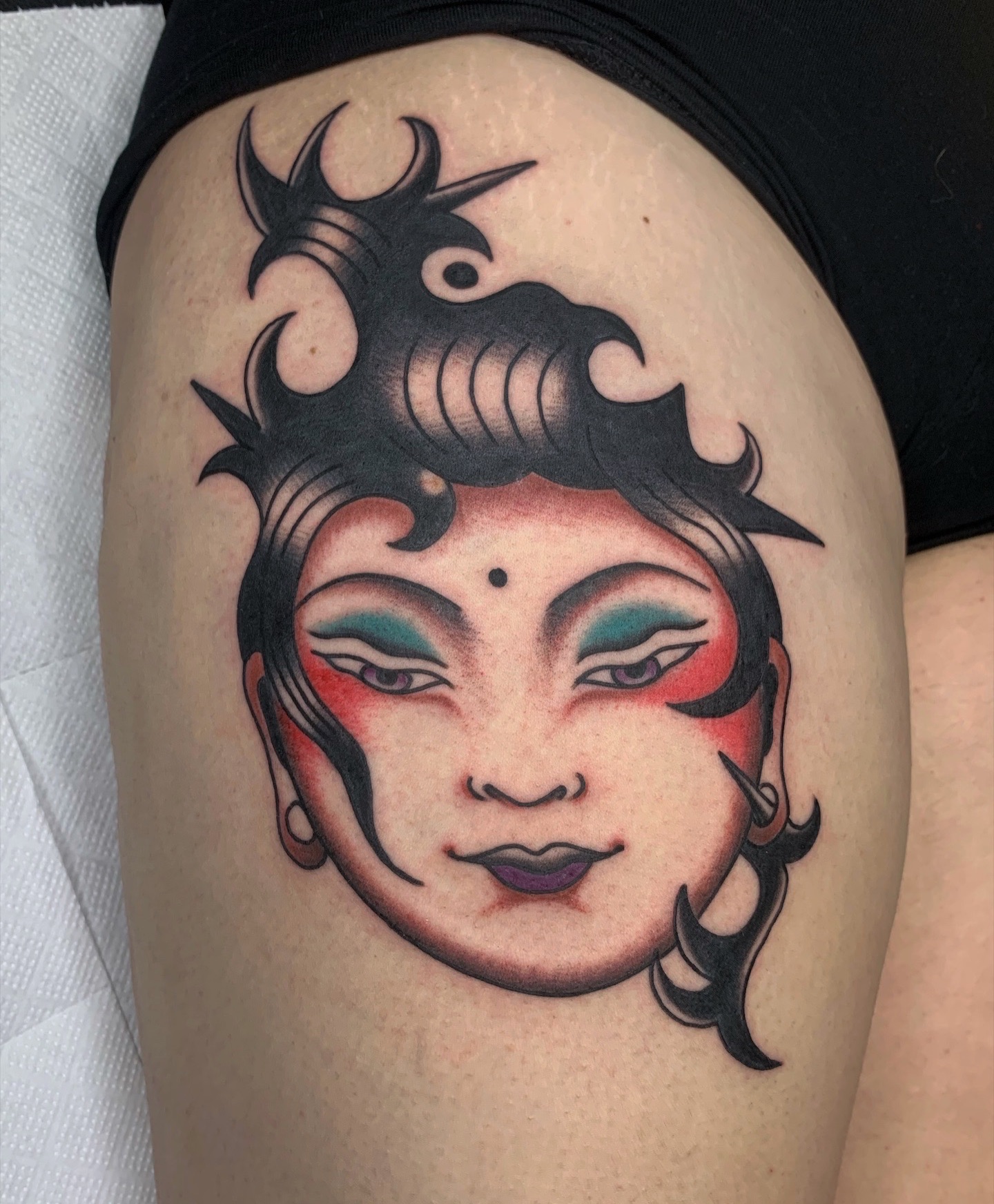 Bird Crown Deity Portrait