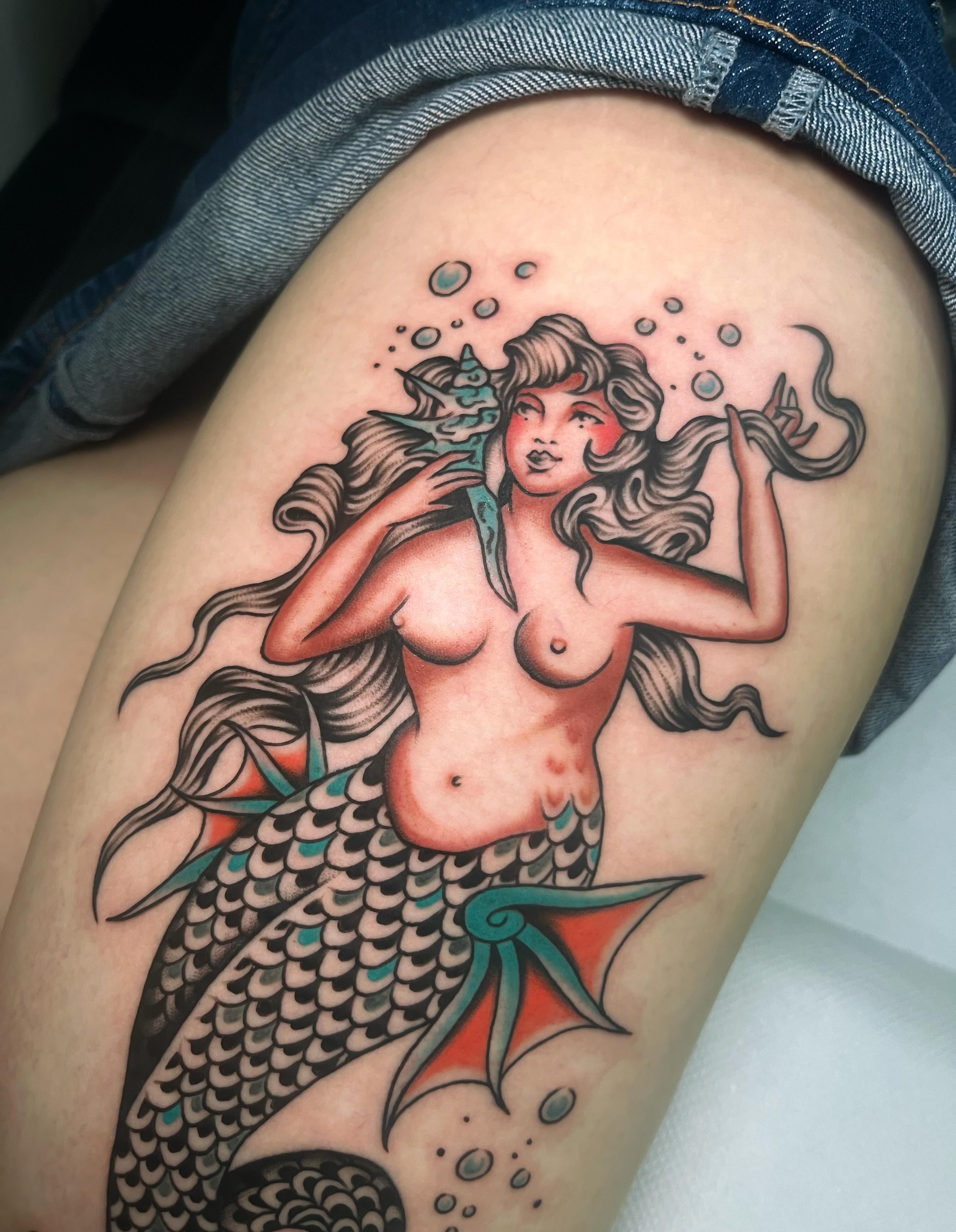 Traditional Mermaid Pin-Up