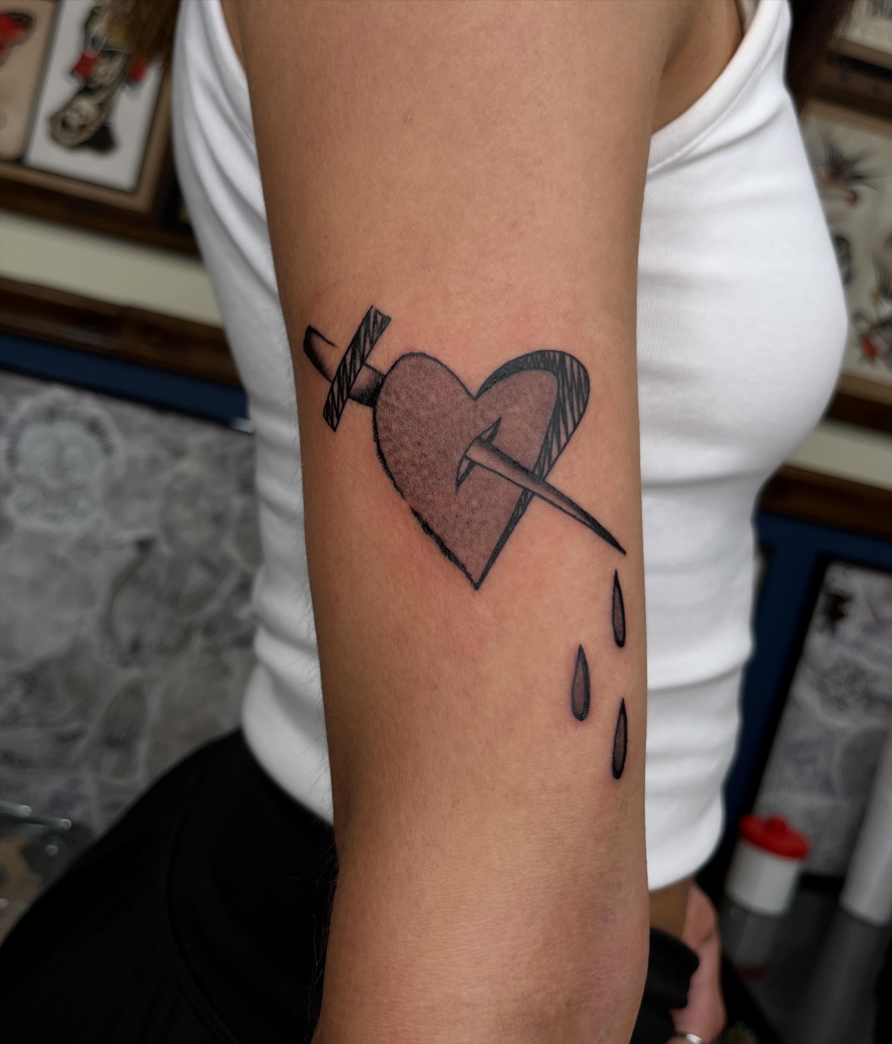 Nailed Heart Sketch