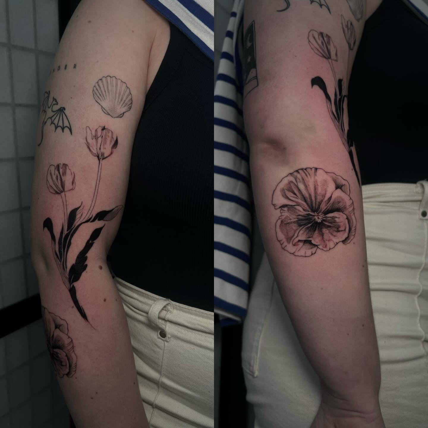 Botanical Sleeve: Tulips & Pansy