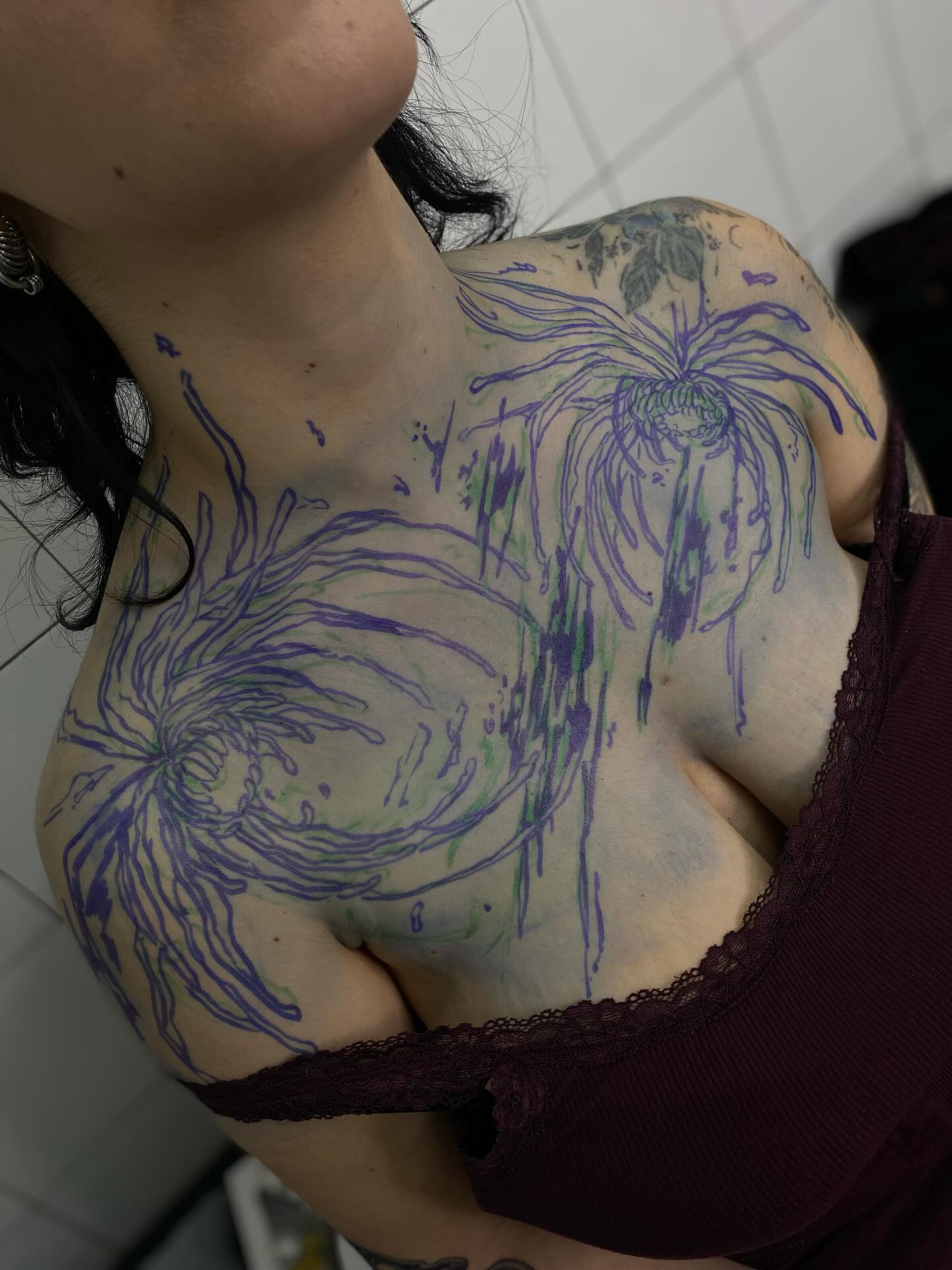 Chrysanthemum Bloom Sketch